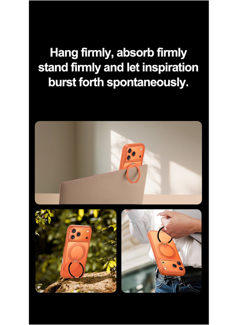 Rock Pow Case for iPhone 17 PRO MAX [360° Ring Stand] [Compatible with Magsafe] Shock Proof Drop Protection Slim Magnetic iPhone 17 PRO MAX Phone Case for Men Women- Easy-Relax Series - Image 5