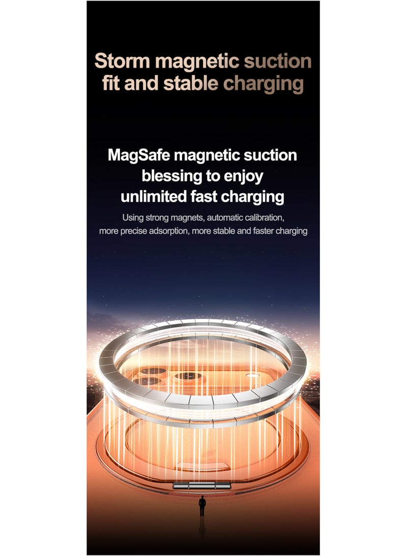 Rock Pow Case for iPhone 17 PRO MAX [360° Ring Stand] [Compatible with Magsafe] Shock Proof Drop Protection Slim Magnetic iPhone 17 PRO MAX Phone Case for Men Women- Easy-Relax Series - Image 4