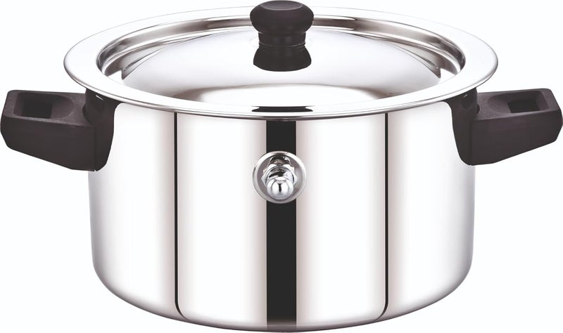Coconut Coconut Ezy Stainless Steel Milk Boiler Induction Compatible with Whistle Indication Milk Boiler with Induction Base Double Wall Steel and Bakelite Handles Capacity 15 Litre  - Image 1