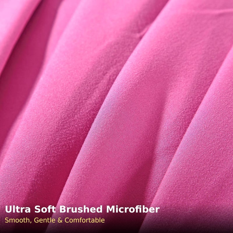 Ultra Soft Brushed Microfiber Standard Size 20"x30" Pillowcases Pair Set of 2 with Envelope Closure (20"x30" Standard, Fuchisa Red) - Image 5