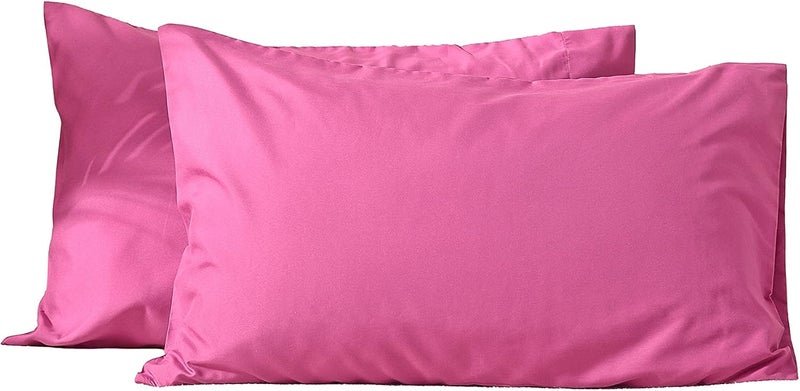 Ultra Soft Brushed Microfiber Standard Size 20"x30" Pillowcases Pair Set of 2 with Envelope Closure (20"x30" Standard, Fuchisa Red) - Image 1