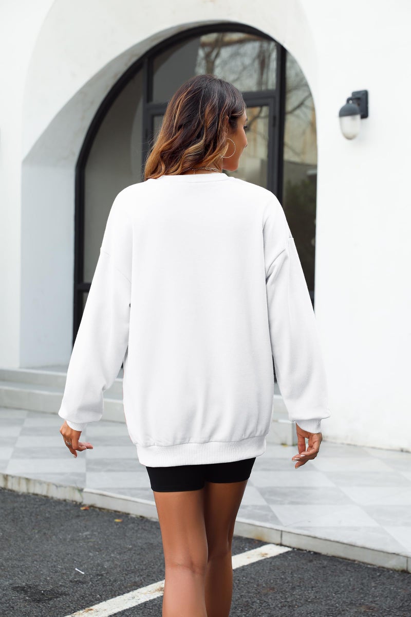 LUKYCILD Mardi Gras Sweatshirt Women Stripes Fat Tuesday Shirt Mask Graphic Carnival Long Sleeve Tee New Orleans Party Top White - Image 5