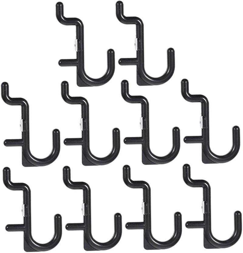 10Pcs Heavy Duty Plastic Pegboard Hooks for Garage Workshop Tool Storage Hangers - Image 2