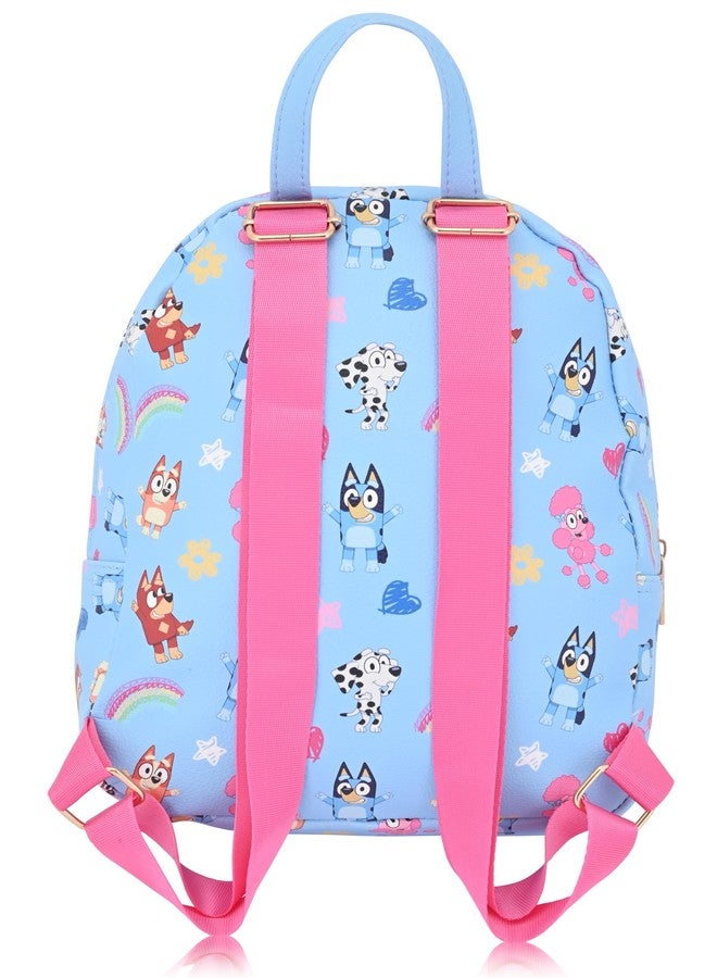 Fast Forward Bluey Backpack for Boys, Girls, Women, Men, Unisex | Cute PU Leather 10" Bluey Mini Backpack Purse Shoulder Purse | Bluey Bag and Bluey Accessories - Image 3