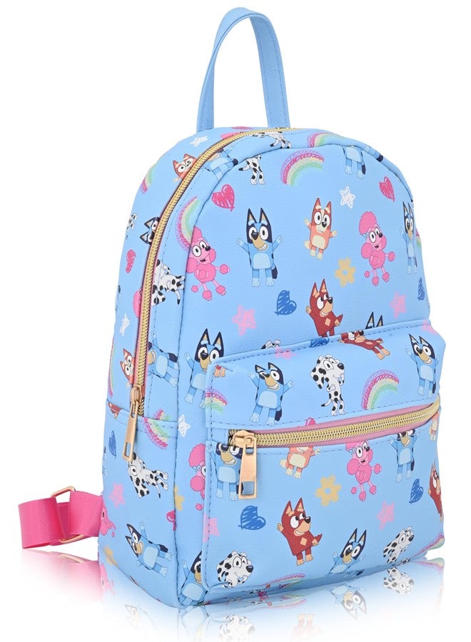 Fast Forward Bluey Backpack for Boys, Girls, Women, Men, Unisex | Cute PU Leather 10" Bluey Mini Backpack Purse Shoulder Purse | Bluey Bag and Bluey Accessories - Image 2