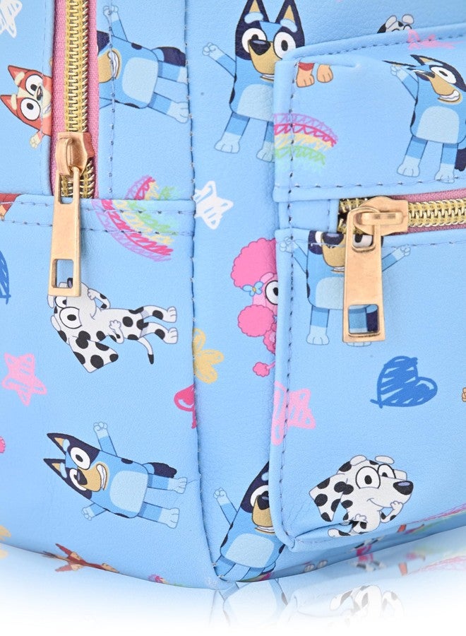 Fast Forward Bluey Backpack for Boys, Girls, Women, Men, Unisex | Cute PU Leather 10" Bluey Mini Backpack Purse Shoulder Purse | Bluey Bag and Bluey Accessories - Image 4