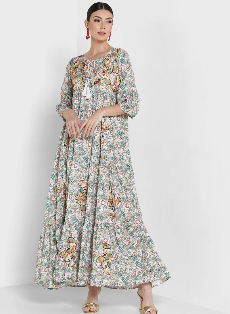 ARABIAN CLOSET Embroidered Jalabiya