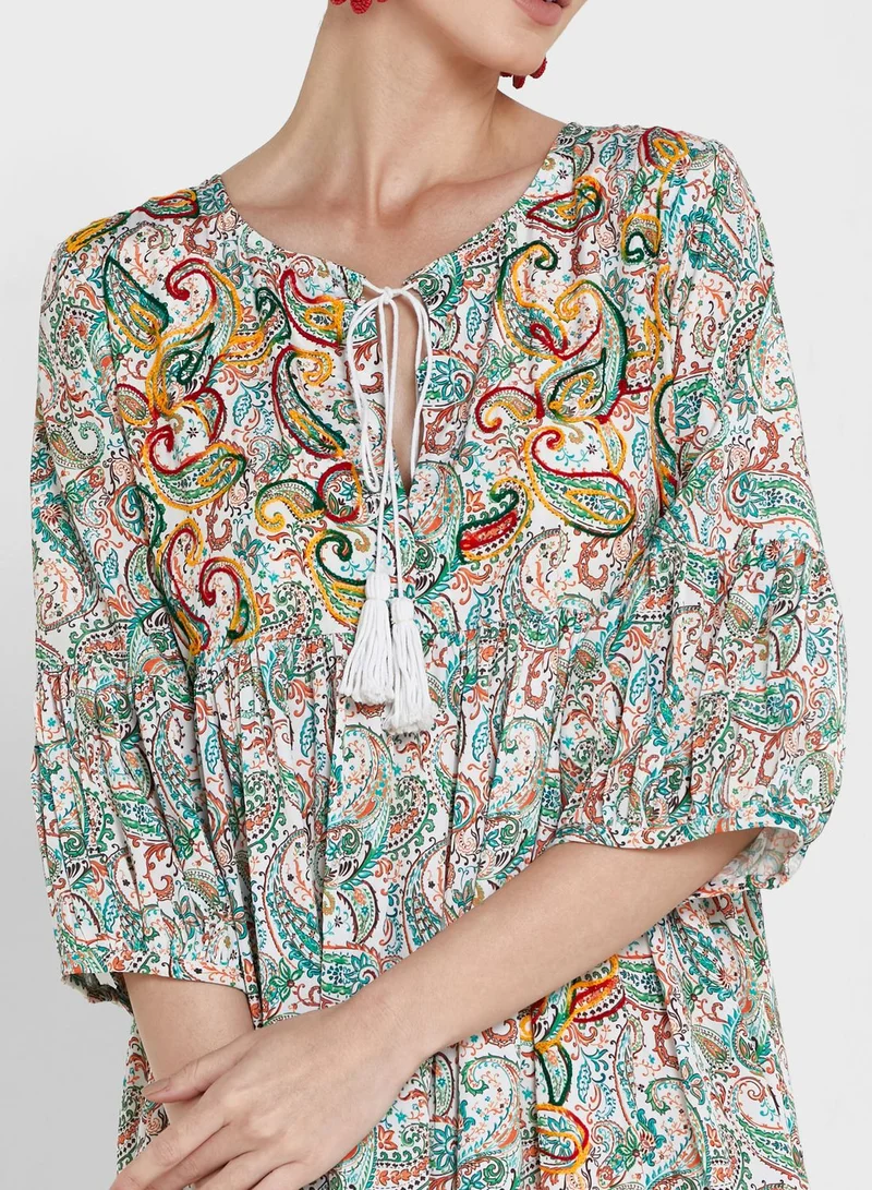 ARABIAN CLOSET Embroidered Jalabiya
