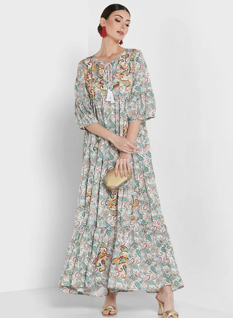 ARABIAN CLOSET Embroidered Jalabiya