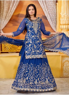 Super Asian Designer Embroidered Fox Georgette Lehenga Suit with Sequence Embroidery, Micro Inner, and 2.2m Dupatta  - Image 2