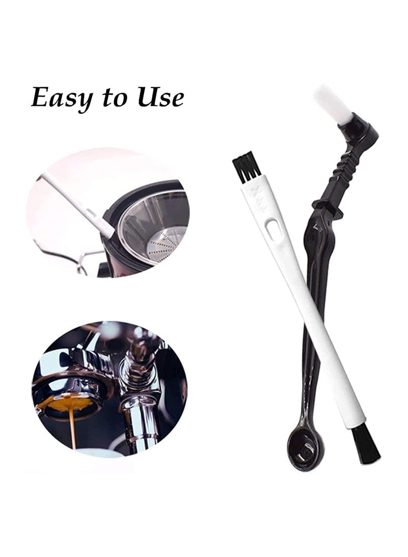 SYOSI Coffee Brush Set Professional Espresso Brush Kit Include Wooden Coffee Grinder Machine Cleaning Brush and Nylon Espresso Brush for Coffee Machine Group Head  - Image 2