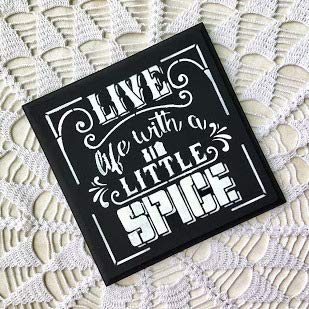 CrafTreat Stencils Combo Pack - Spicy Life & Secret Ingredient - Size: 6X6 Inches (2Pcs)- Home Decor Stencil - Home Decor Word Stencil - Wall Painting Stencil for Home Decoration - Image 2