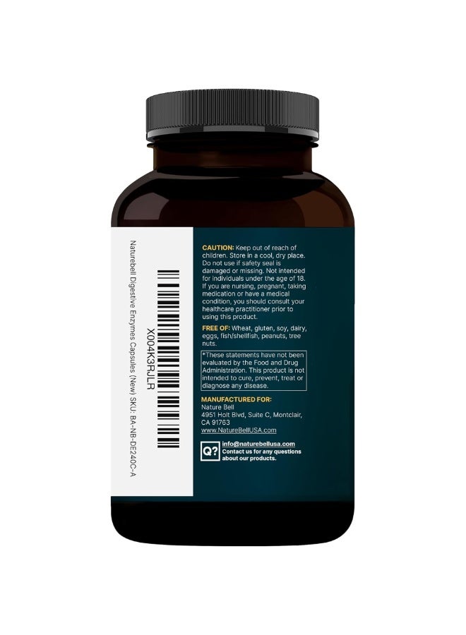 نايتشر بيل NatureBell Digestive Enzymes with Probiotics & Prebiotics – 240 Veggie Capsules - Image 3