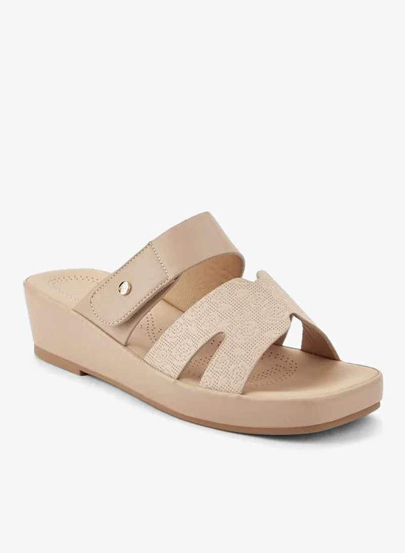 Flora Bella By Shoexpress Flora Bella Women Floral Textured Wedge Heel Sandals