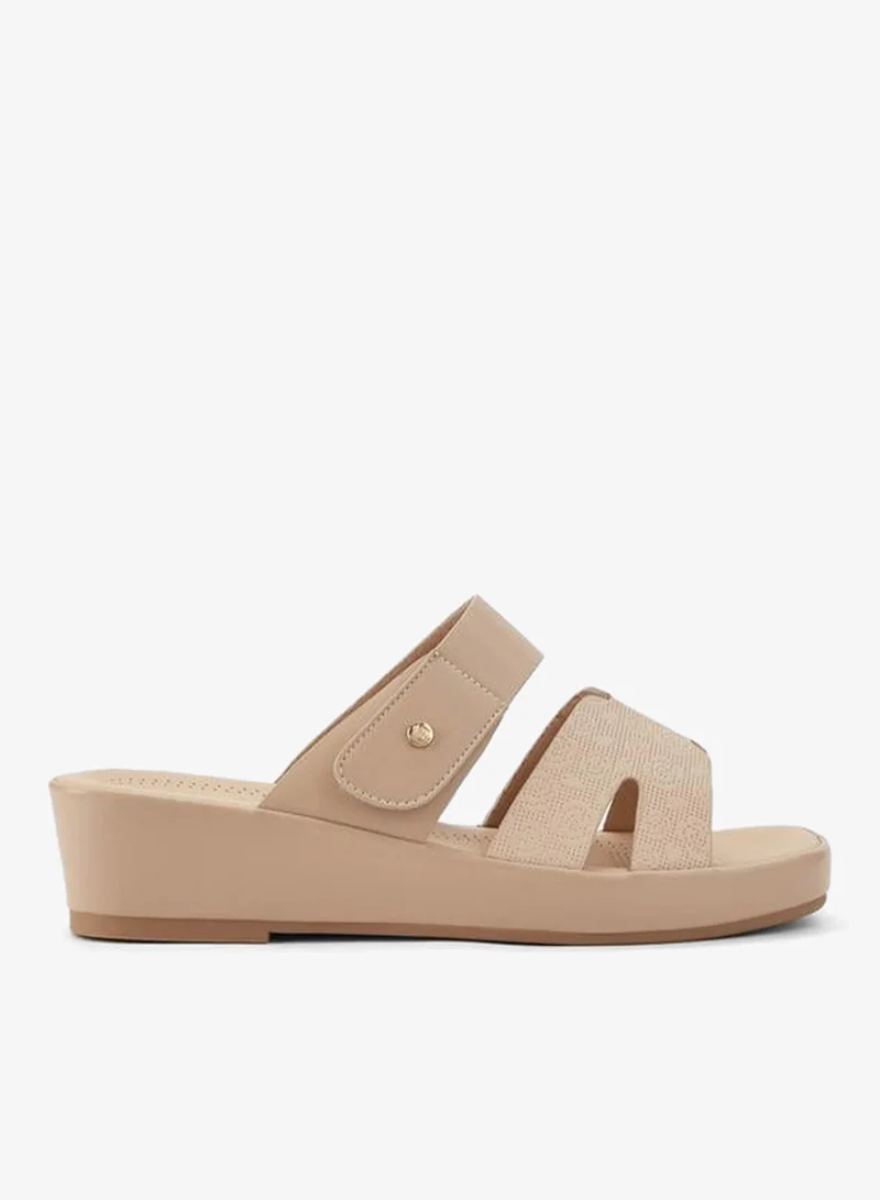 Flora Bella By Shoexpress Flora Bella Women Floral Textured Wedge Heel Sandals