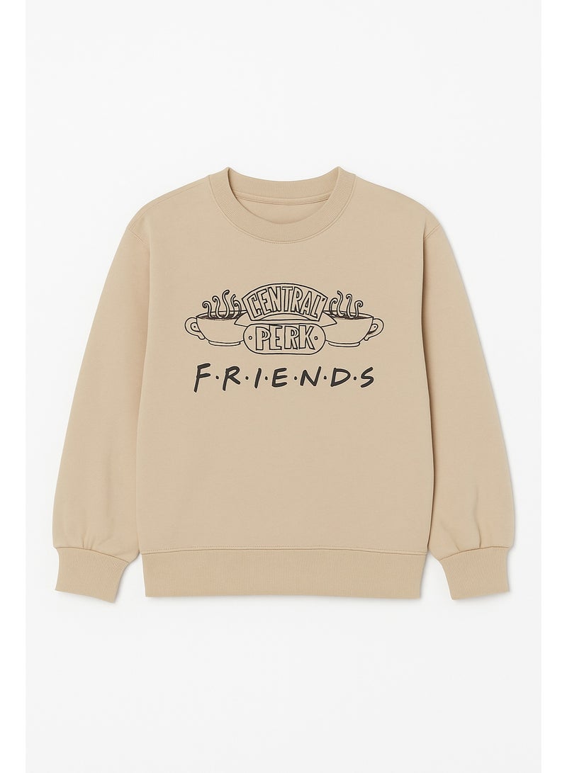 Sinsay سويتشرت بناتي قطني بيچ بطباعة FRIENDS سنترال بيرك – ياقة دائرية - Image 3