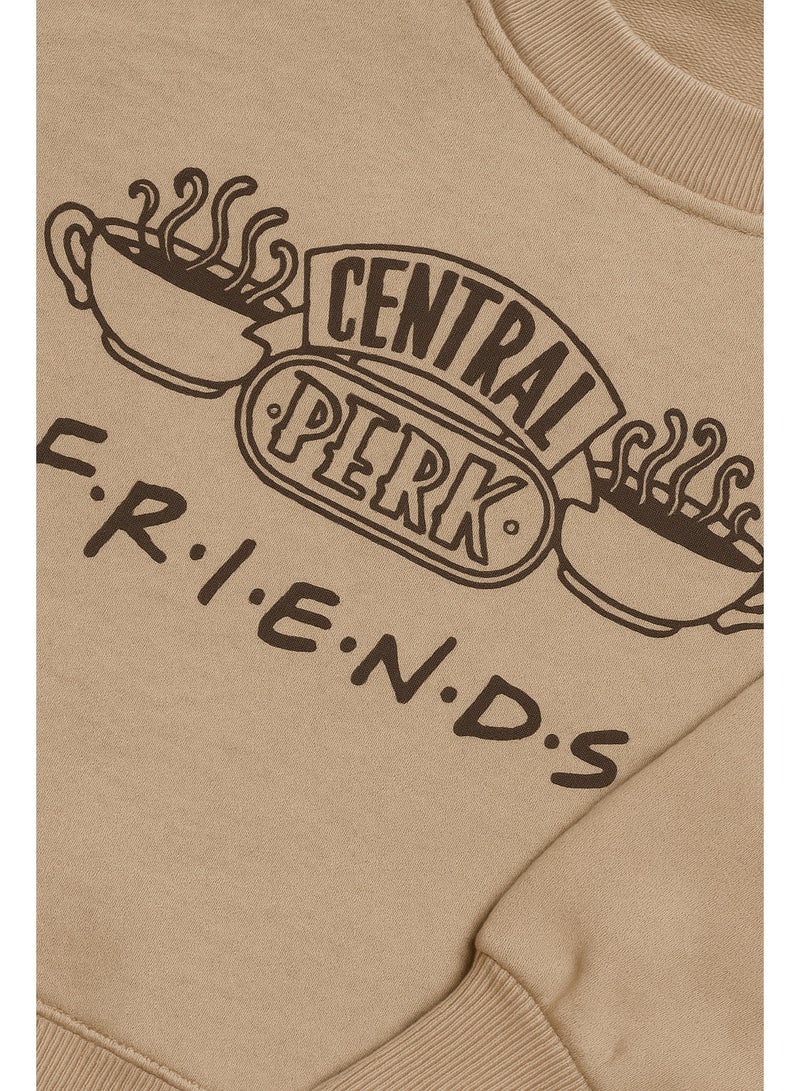 Sinsay سويتشرت بناتي قطني بيچ بطباعة FRIENDS سنترال بيرك – ياقة دائرية - Image 2