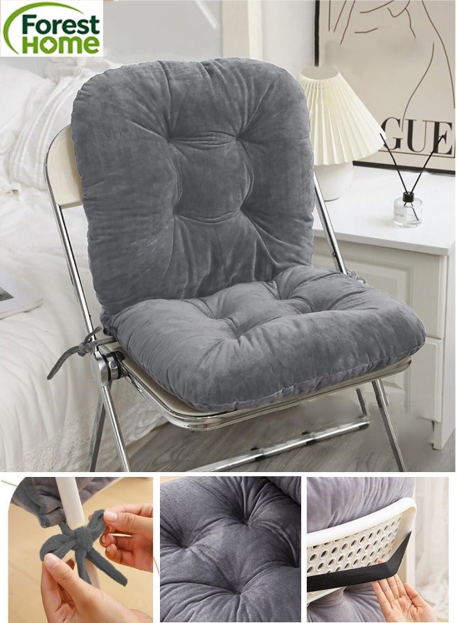 منزل الغابة وسادة كرسي مريحة لكرسي المكتب، وسادة مقعد بلونين مع شريط تثبيت، وسادة مقعد واحدة، وسادة مقعد غير قابلة للانزلاق للظهر والاسترخاء في الهواء الطلق، وسادة فناء للحديقة للمنزل والمكتب - Image 1