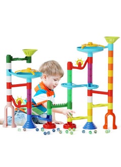 MaxTronic Marble Run Toy, 110pcs Marble Maze Kit STEM Educational Learning Toy for Kids, Mable Race Construction Railway Building Blocks with 60 Marbles Birthday Gift for Boys Girls 3 4 5 6 7 8 + Years Old  - Image 1