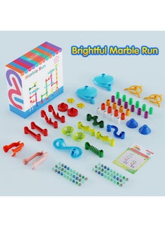MaxTronic Marble Run Toy, 110pcs Marble Maze Kit STEM Educational Learning Toy for Kids, Mable Race Construction Railway Building Blocks with 60 Marbles Birthday Gift for Boys Girls 3 4 5 6 7 8 + Years Old  - Image 2