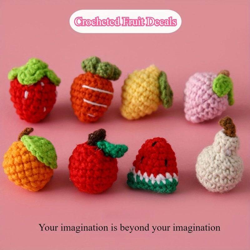 Hand Crocheted Pineapple Fruit Keychain Pendant Decor Photo Props Party Gift - Image 1