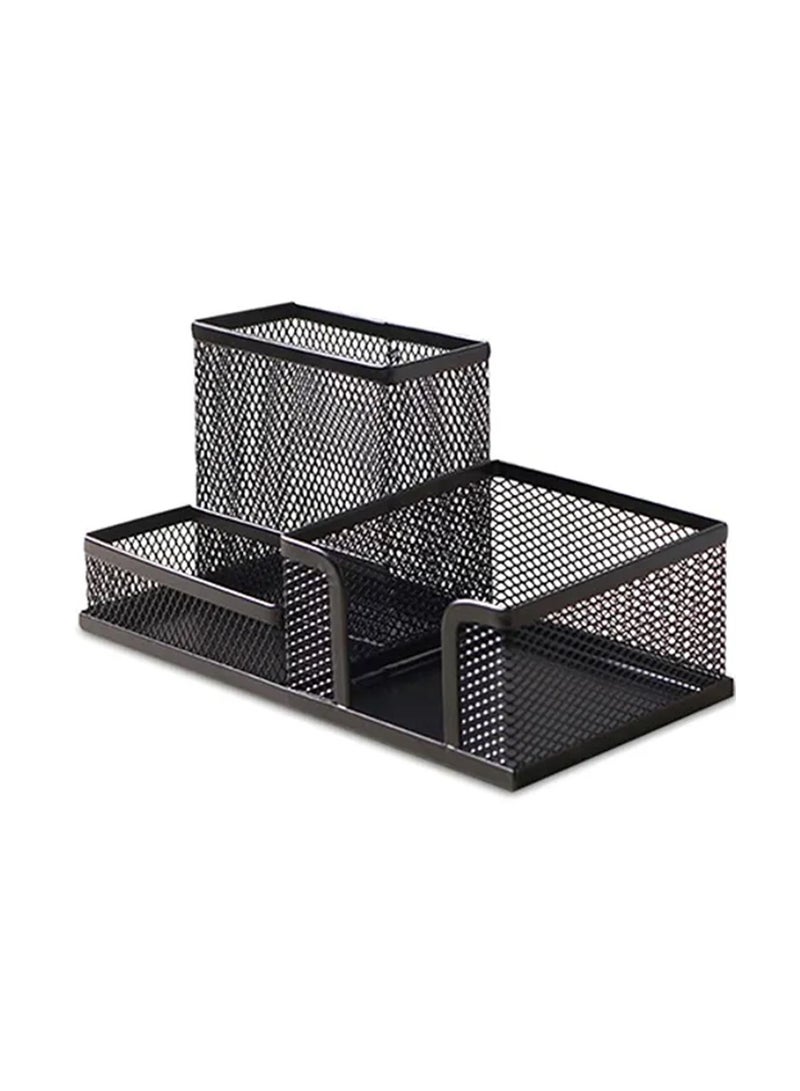 PARTNER مجموعة منظم مكتب وحامل أقلام مكونة من 6 قطع باللون الأسود - Image 2