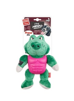 Hero Armor Alligator TPR Plush with Squeaker Dog Toy Multicolor