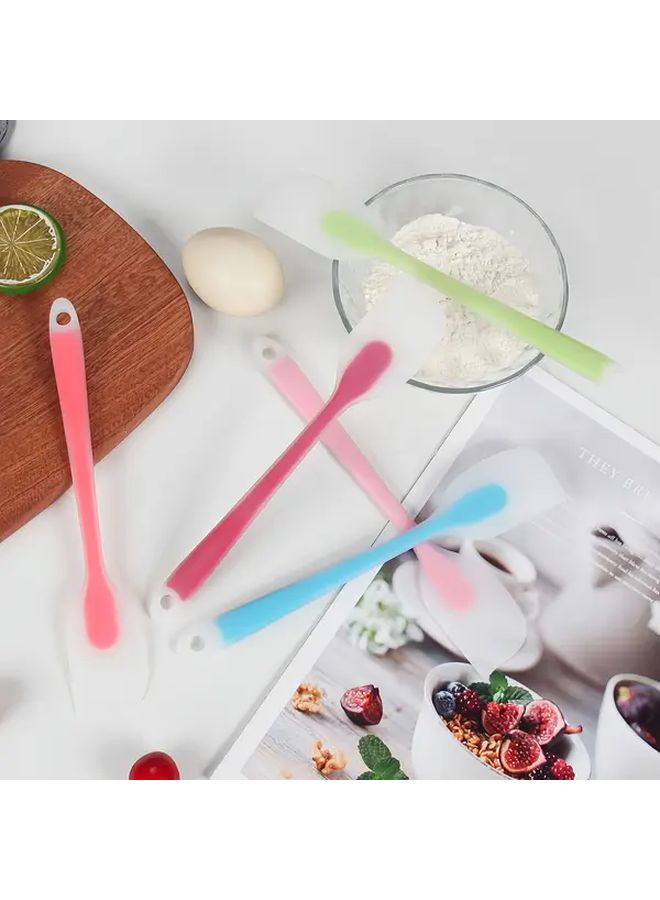 Green Pastel Mini Rubber Spatula Heat Resistant Non Stick Flexible Baking And Spreading Tool For Jam Cream Cheese Mixing Compact Kitchen Utensil For Small Kitchens Dorms - Image 5