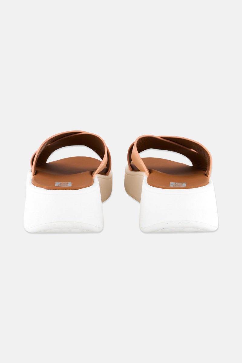FitFlop Women F-Mode Flatform Slip On Cross Sandals, Blush Pink - Image 3