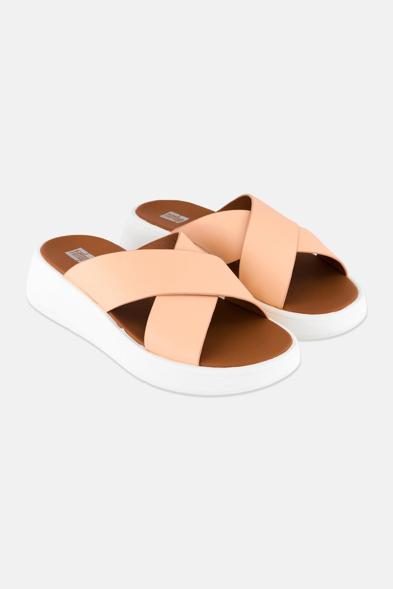 FitFlop Women F-Mode Flatform Slip On Cross Sandals, Blush Pink - Image 1