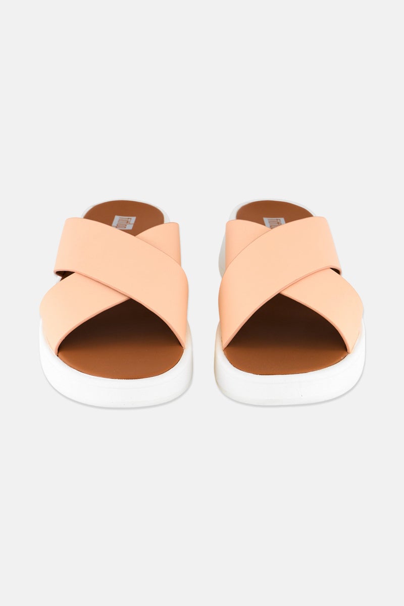 FitFlop Women F-Mode Flatform Slip On Cross Sandals, Blush Pink - Image 4