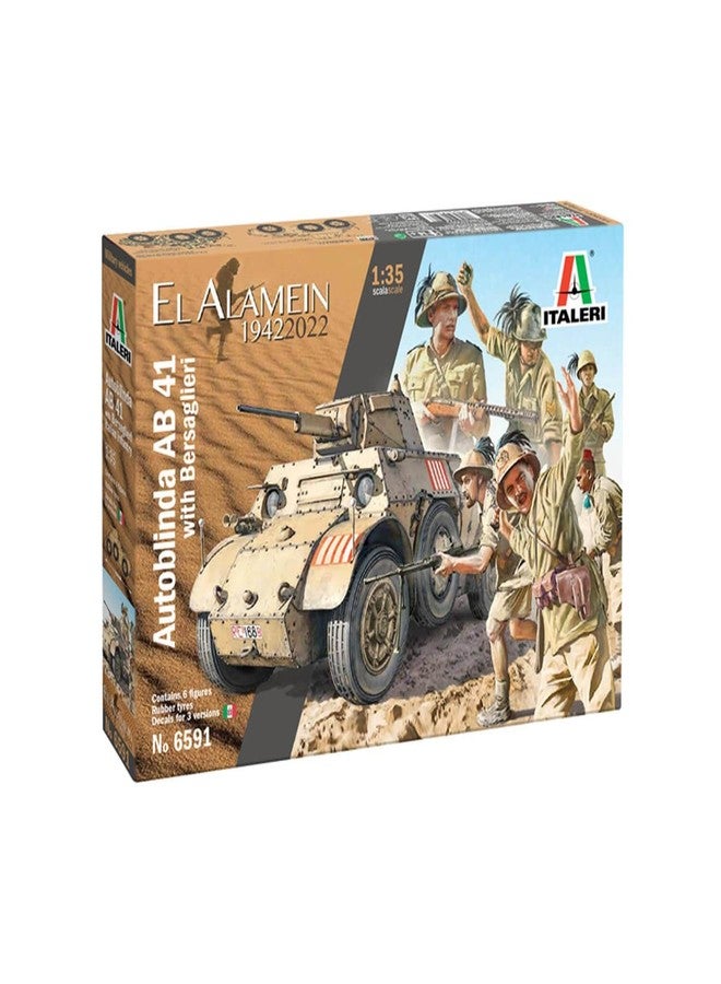 Italeri 6591 1:35 AB 41 with Bersaglieri Italian Infantry - Model Building Kit, Standing Model Making, Crafts, Hobby, Gluing, Plastic Kit, Detailed, Unpainted - Image 2