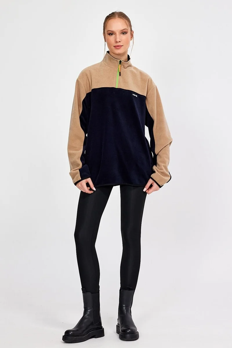 الكسندر جاردي Alexandergardı Half Zipper Oversize Fleece (E21-81100)