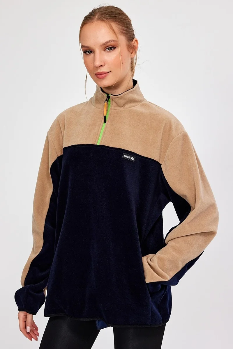 الكسندر جاردي Alexandergardı Half Zipper Oversize Fleece (E21-81100)