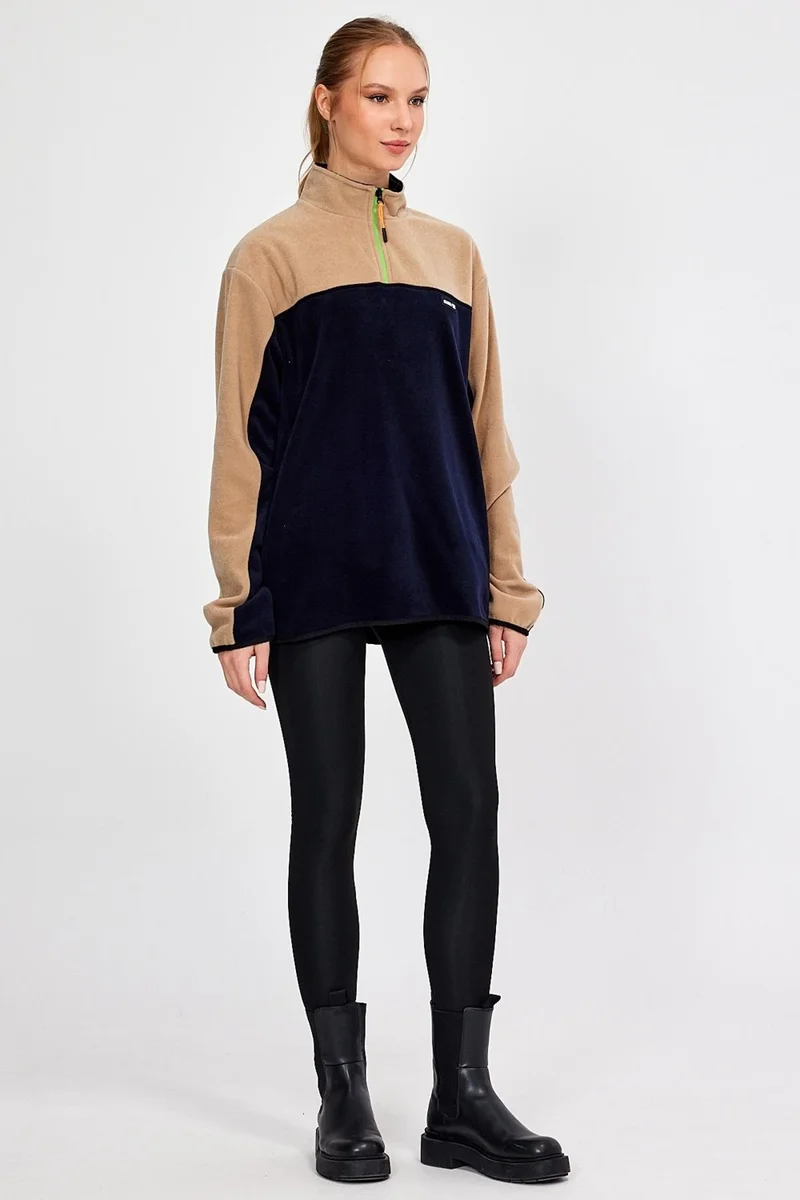 الكسندر جاردي Alexandergardı Half Zipper Oversize Fleece (E21-81100)