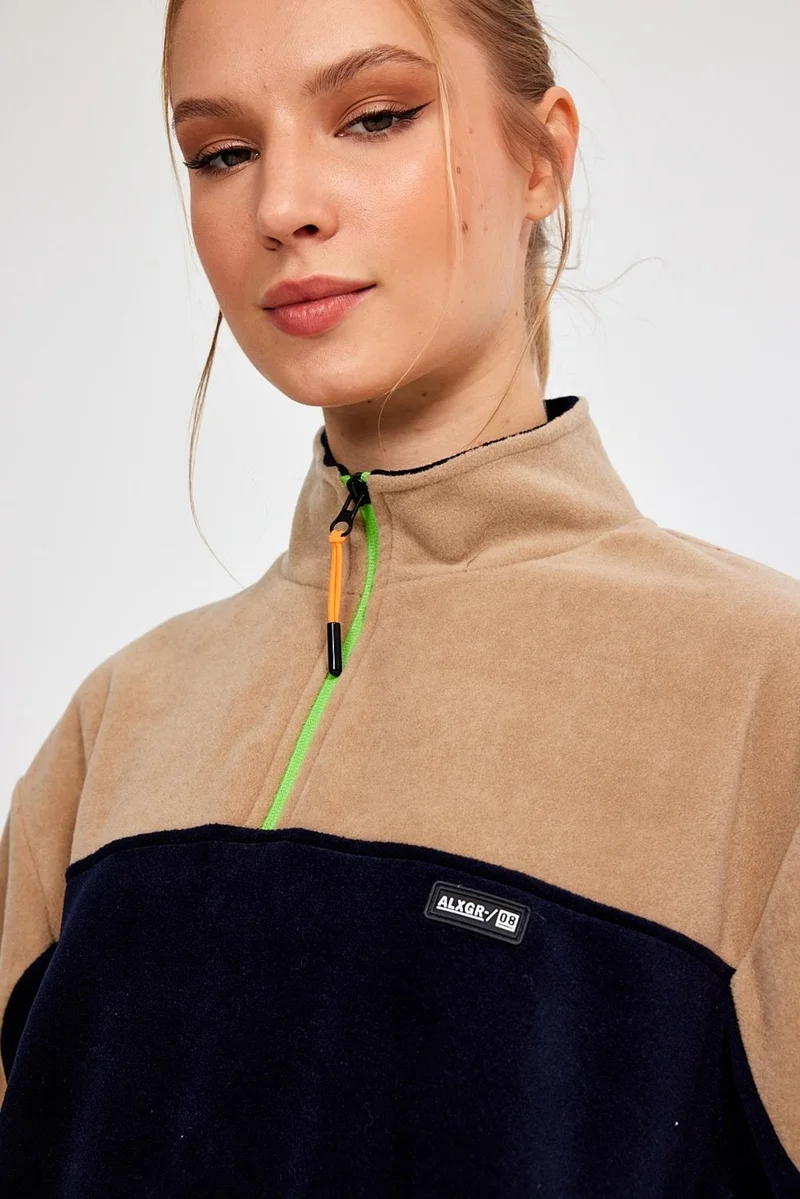 الكسندر جاردي Alexandergardı Half Zipper Oversize Fleece (E21-81100)