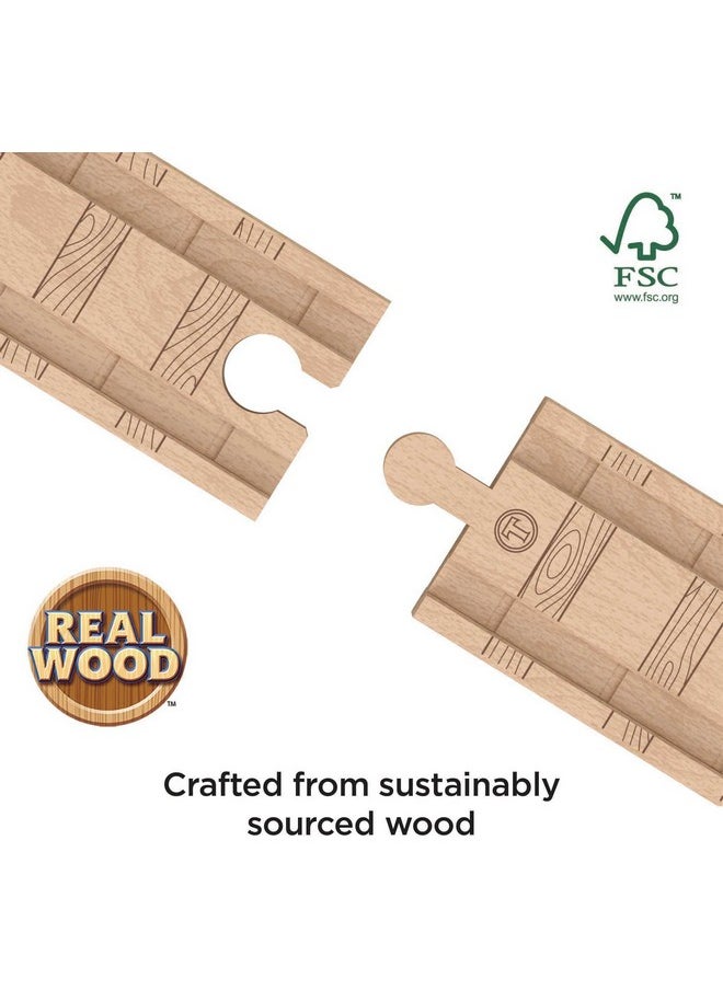 THOMAS & FRIENDS Thomas & Friends Wooden Railway Toy, Expansion Clackety Track Pack, Set of 22 Wood Pieces for Preschool Kids Ages 3+ Years  - Image 4