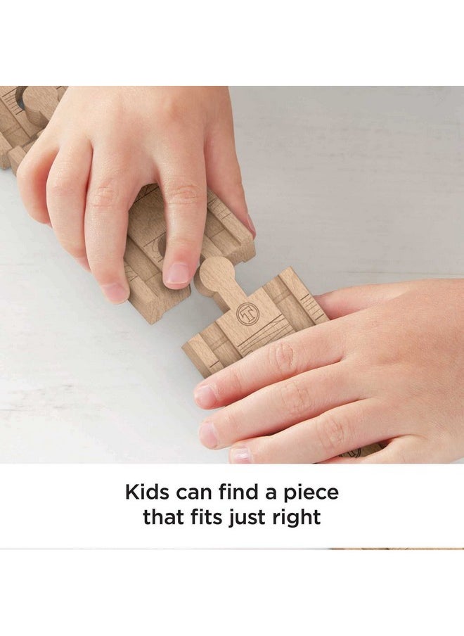 THOMAS & FRIENDS Thomas & Friends Wooden Railway Toy, Expansion Clackety Track Pack, Set of 22 Wood Pieces for Preschool Kids Ages 3+ Years  - Image 3