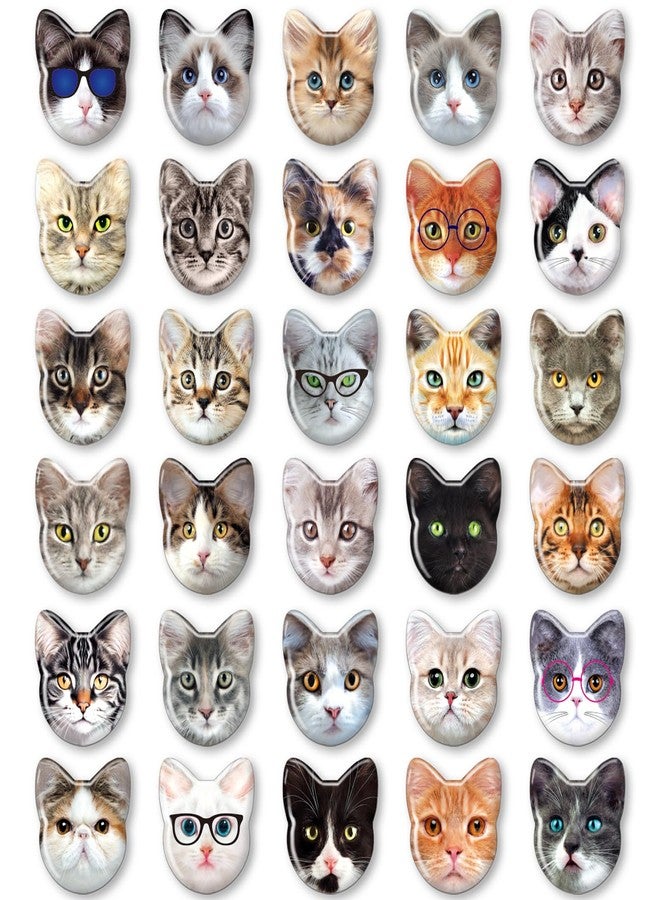 MORCART Cat Magnets for Fridge, Cute Magnets for Refrigerator Locker Whiteboard Decorative Magnetic Board Cabinets Classroom Office Cubicle School Gift for Adult 30PCS - Image 1