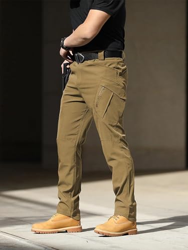 AUTIWITUA Men's Tactical Cargo Pants Water Resistant Lightweight Hiking Pants Outdoor Work Pants with Multi Pockets(No Belt) - Image 3