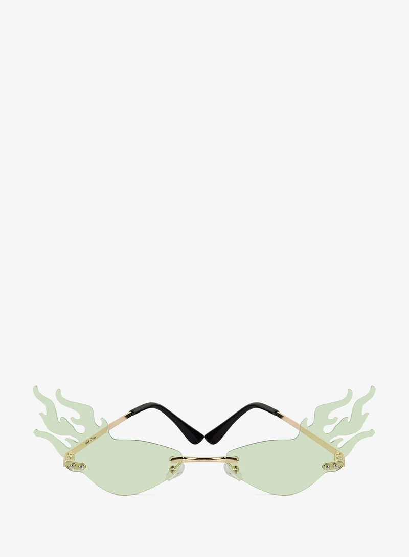 Woggles Red Pappy Velora Green Fire Sunglasses