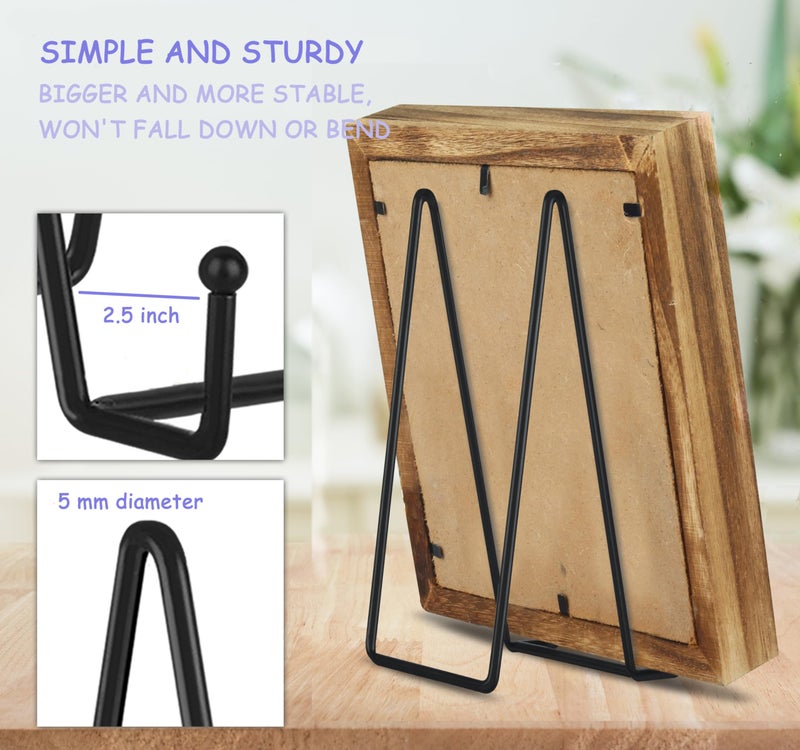 Decolore 3 Pack 12 Inch Black Picture Stands Plate Stands for Display Large Book Stands Table Top Easels for Picture, Decorative Plate, Book, Frame, Plaque - Image 3