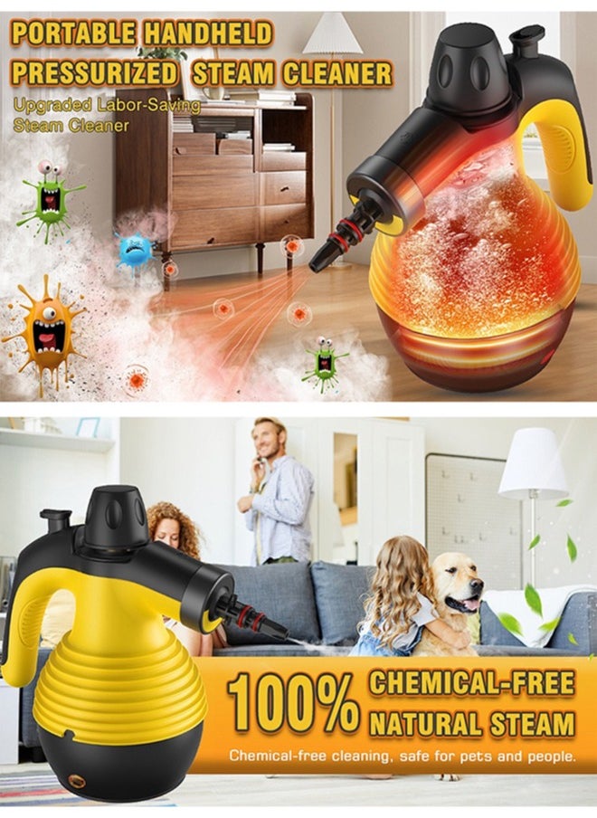 APEX Handheld Steam Cleaner for home, Steamer for Cleaning, Multipurpose Portable Steam Cleaners Use with Safety Lock and 6 Accessory Kit to Remove Grime, Grease, More, Save Time and Effort  - Image 4