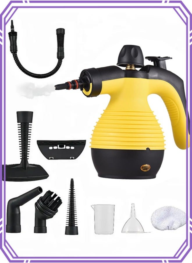 APEX Handheld Steam Cleaner for home, Steamer for Cleaning, Multipurpose Portable Steam Cleaners Use with Safety Lock and 6 Accessory Kit to Remove Grime, Grease, More, Save Time and Effort  - Image 1