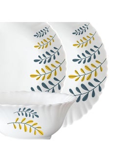 LARAH BY BOROSIL Larah by Borosil Niva Fluted Series Opalware Dinner Set | 19 Pieces for Family of 6 | Microwave & Dishwasher Safe | Bone-Ash Free | Crockery Set for Dining & Gifting | Plates & Bowls | White  - Image 3