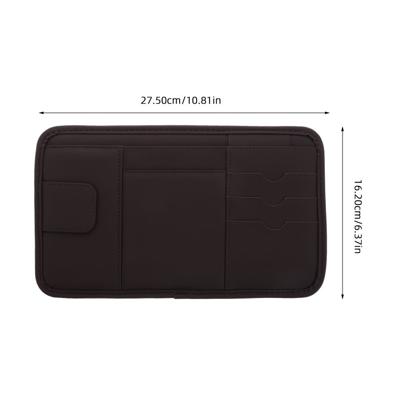 Car Sun Visor Organizer Auto Interior Storage Pouch Pocket Eyeglasses Clip Cards Holder Auto Interior Storage for Sunglasses Card License and Document - Image 5