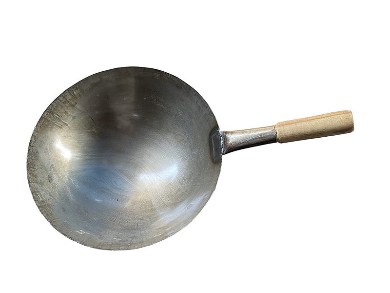 HIKEN Mild Steel MS Chinese Wok, for Home, Hotel (Size 16 inch) 1.8KG - Image 2