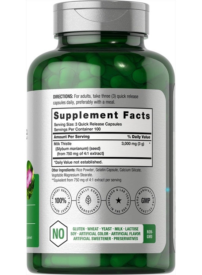 Horbäach Milk Thistle Extract | 3000mg | 300 Capsules | Non-GMO, Gluten Free Supplement | by Horbaach - Image 2
