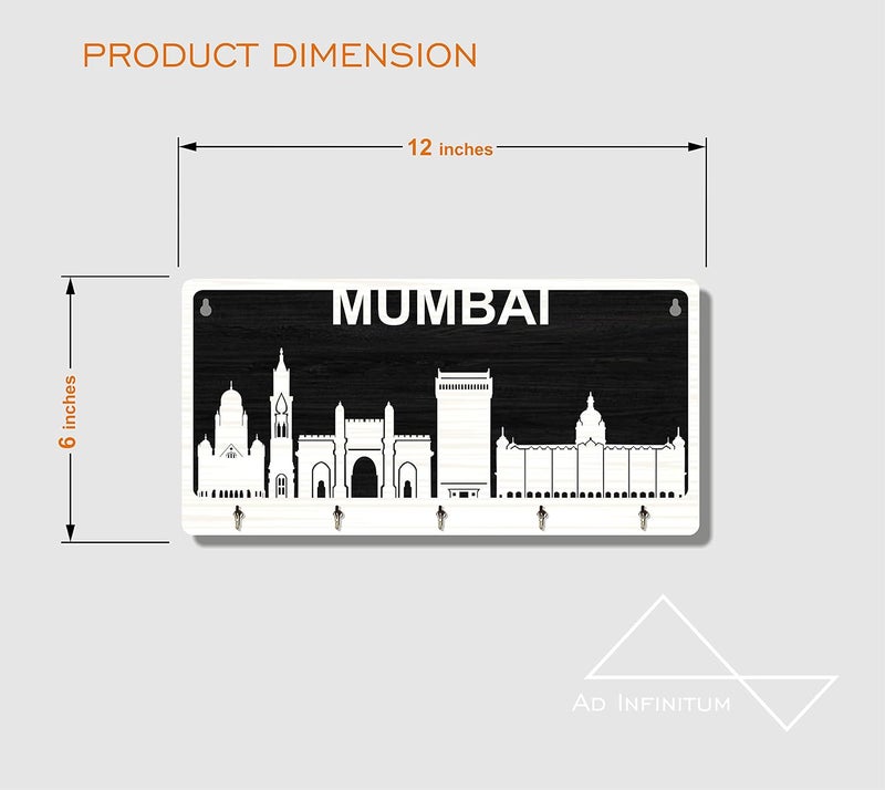AD INFINITUM AD INFINITUM Designer Multilayer City Landmark Premium Wooden Key Holders for Home Office Studio etc Mumbai  - Image 4