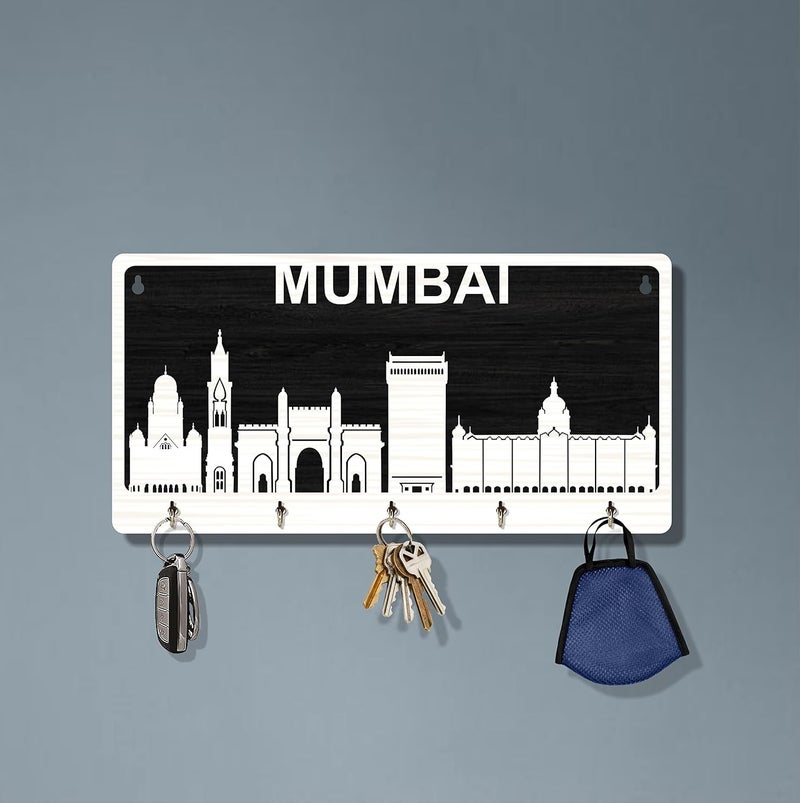 AD INFINITUM AD INFINITUM Designer Multilayer City Landmark Premium Wooden Key Holders for Home Office Studio etc Mumbai  - Image 1